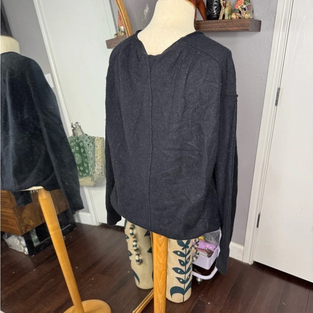 Free people Black Button-Up‎ Women's Cardigan